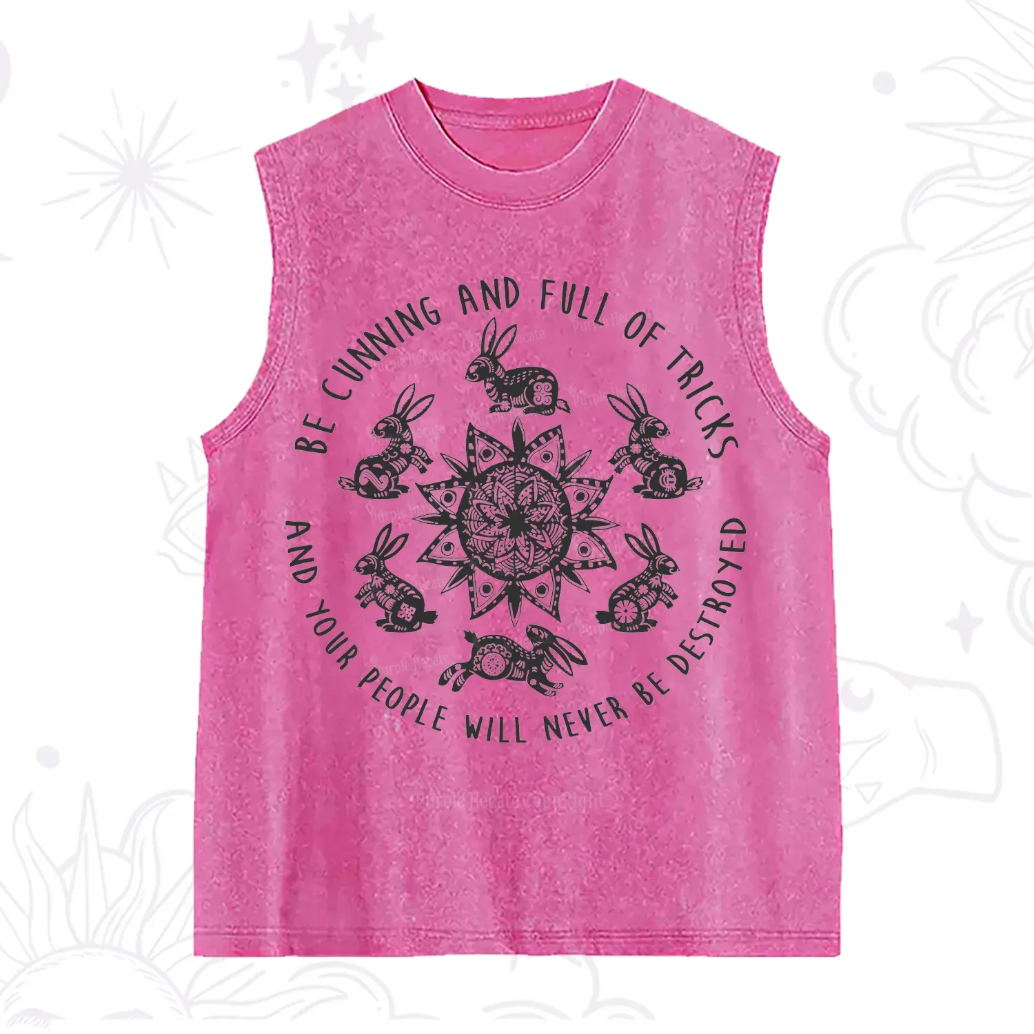 Purplehecate Cunning Rabbit Protection Spell Washed Tank