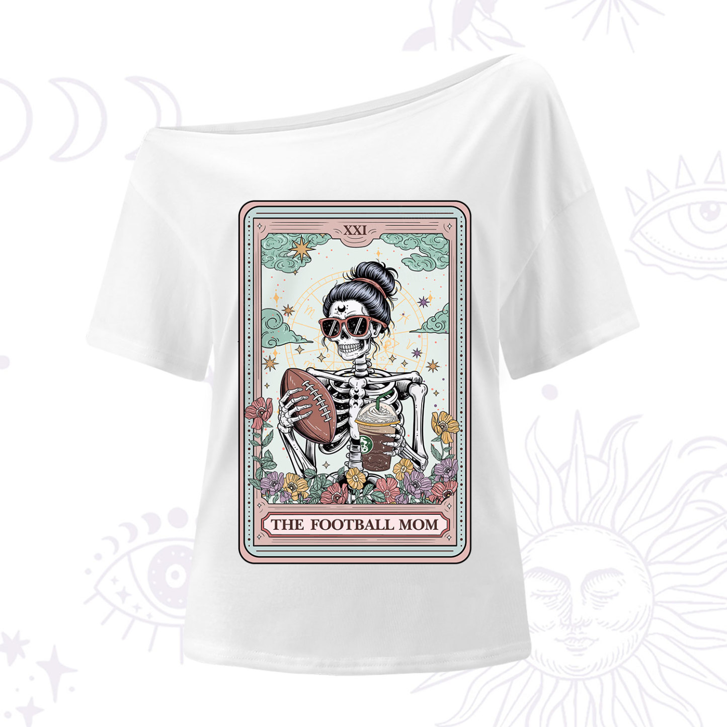 Purplehecate The Football Mom Tarot One Shoulder T-Shirt