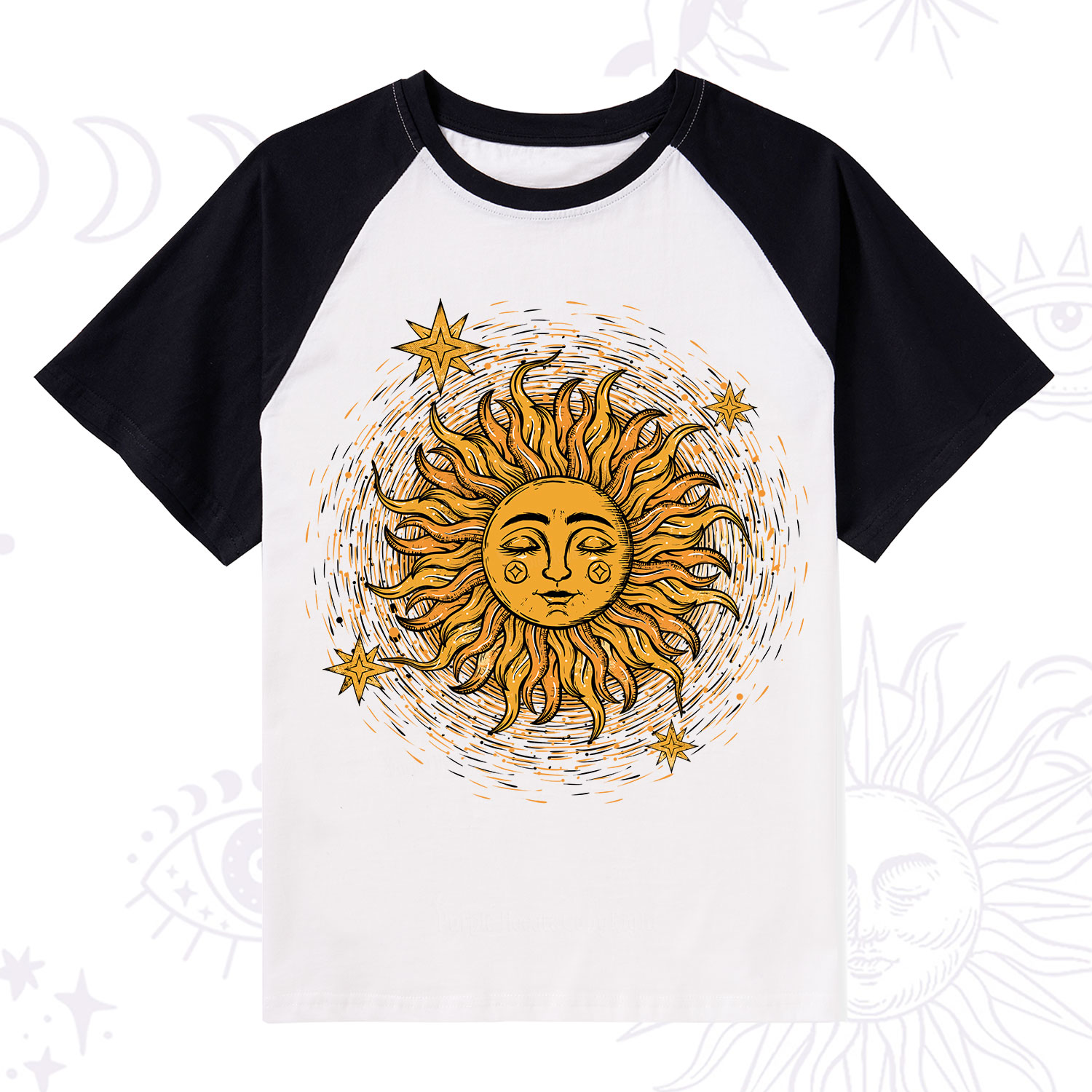 [Copy]Purplehecate The Reader Tarot Raglan Short Sleeve T‑Shirt