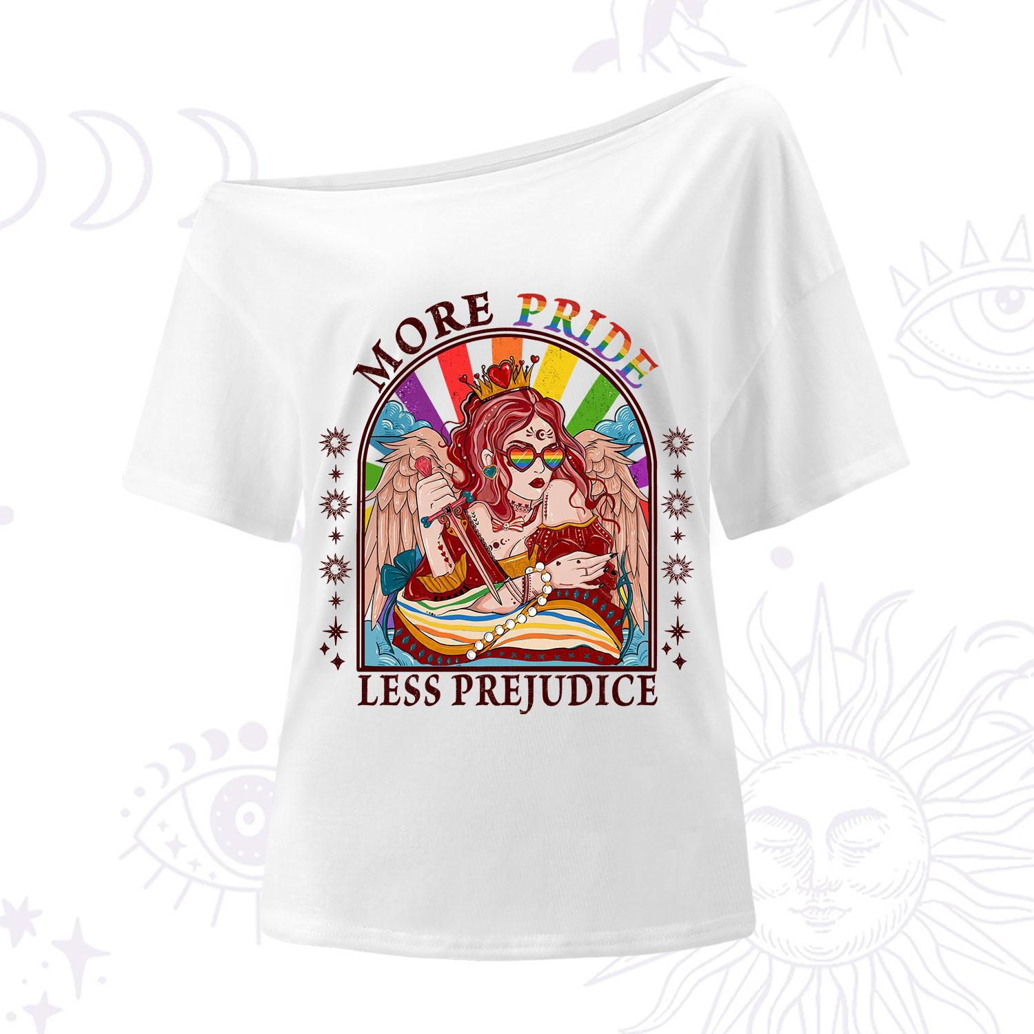 Purplehecate More Pride Less Prejudice One Shoulder T-Shirt