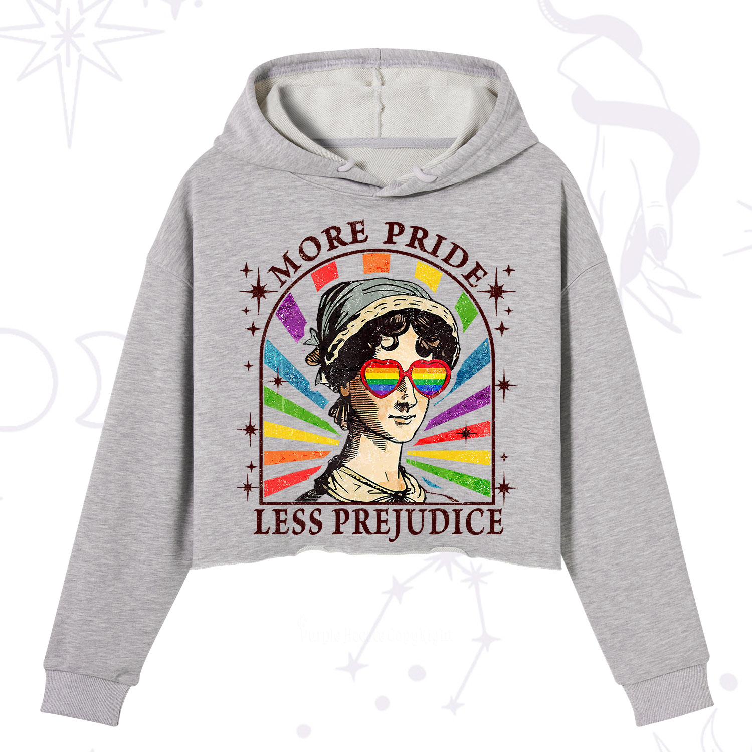 Purplehecate More Pride Less Prejudice Crop Hoodie