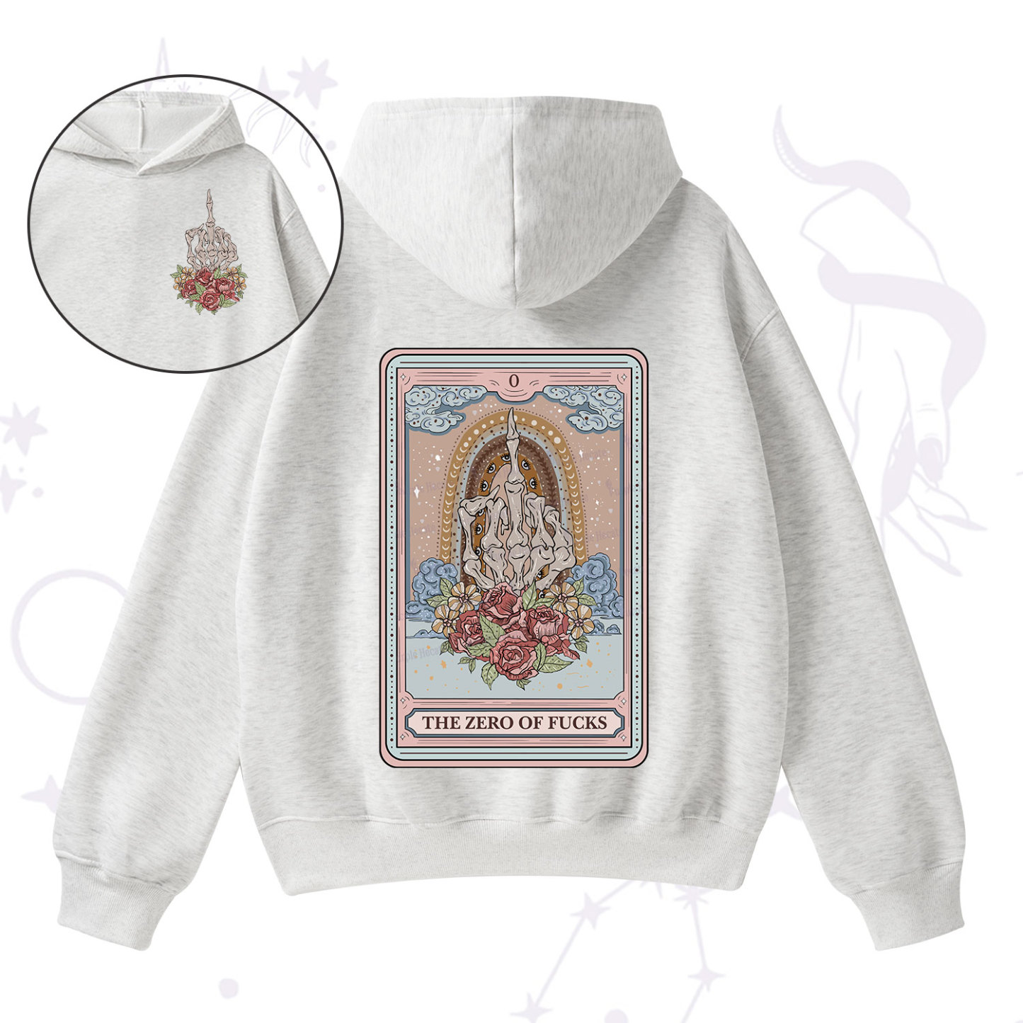 Purplehecate The Zero Of Fucks Tarot Fleece Hoodie Suit