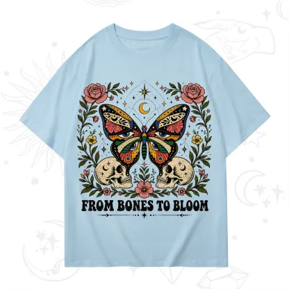 Purplehecate From Bones to Bloom Butterfly T-Shirt
