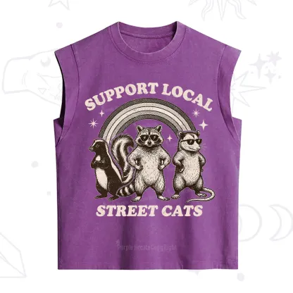 Purplehecate Support your local street cats Vintage Washed Tank