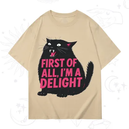 Purplehecate First Of All I'm A Delight Cat T-Shirt