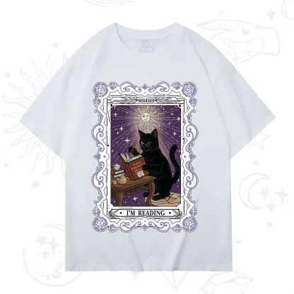 Purplehecate The Reading Cat Tarot T-Shirt