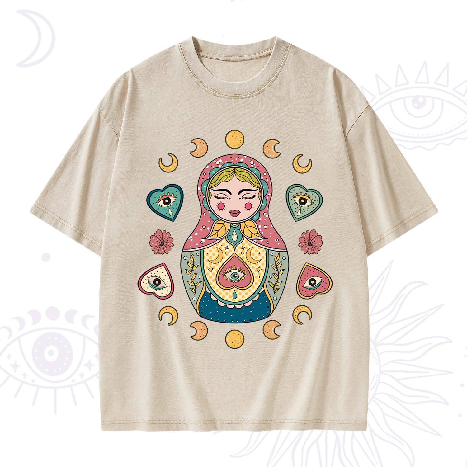 Purplehecate Nesting Doll Washed T-Shirt