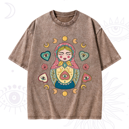 Purplehecate Nesting Doll Washed T-Shirt