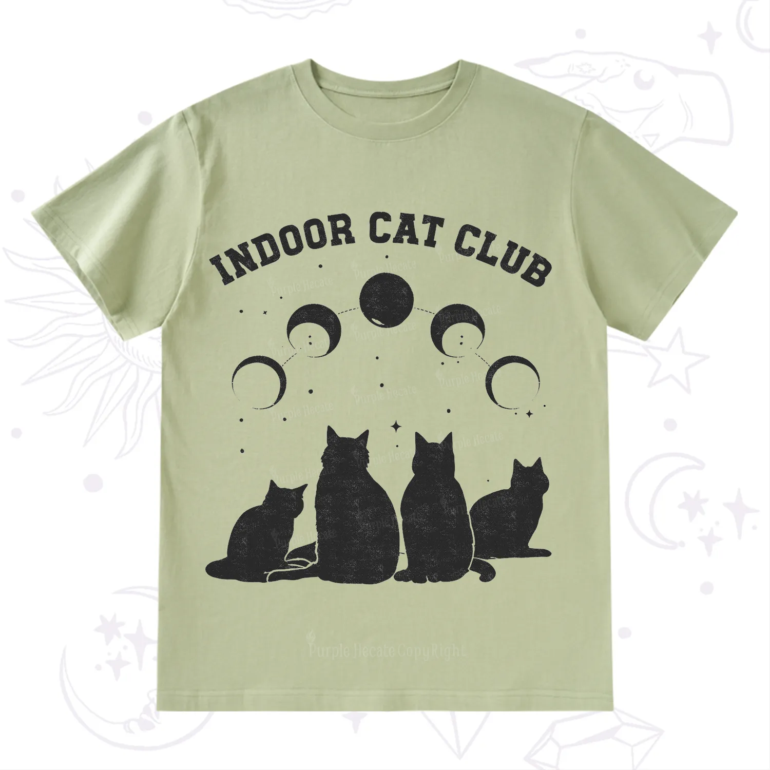 Purplehecate Indoor Cat Club T-Shirt