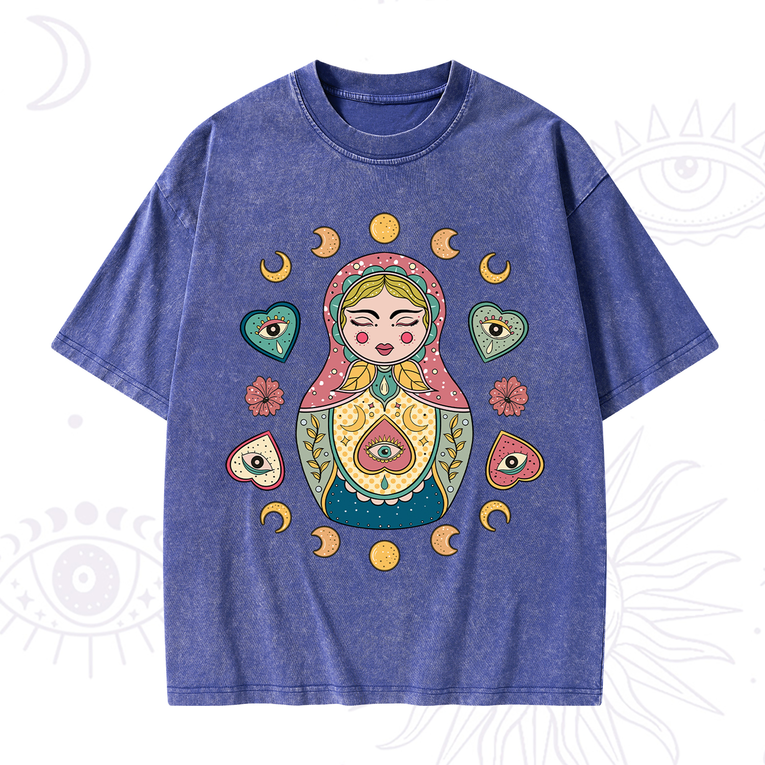 Purplehecate Nesting Doll Washed T-Shirt
