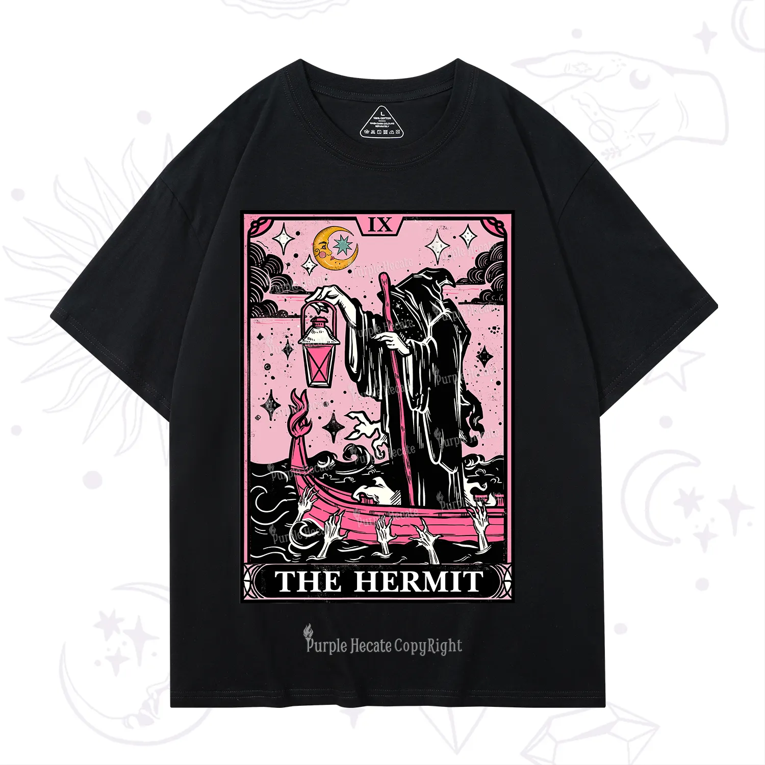 Purplehecate The Hermit Tarot Card T-Shirt