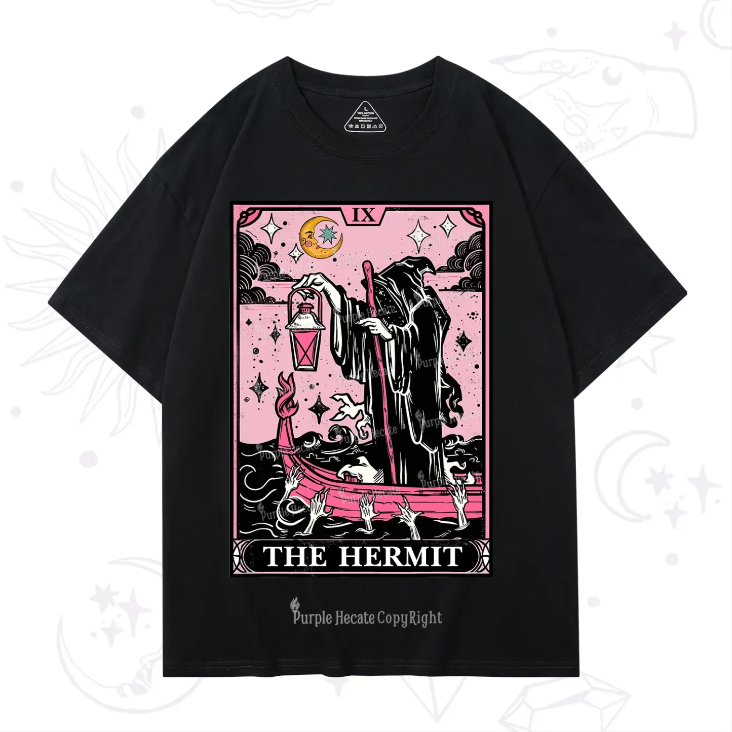 Purplehecate The Hermit Tarot Card T-Shirt