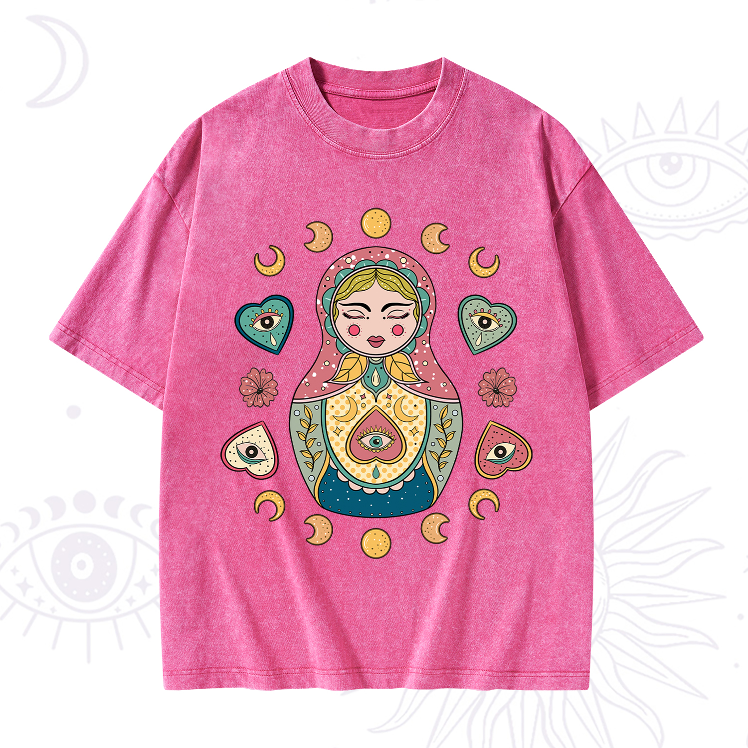 Purplehecate Nesting Doll Washed T-Shirt