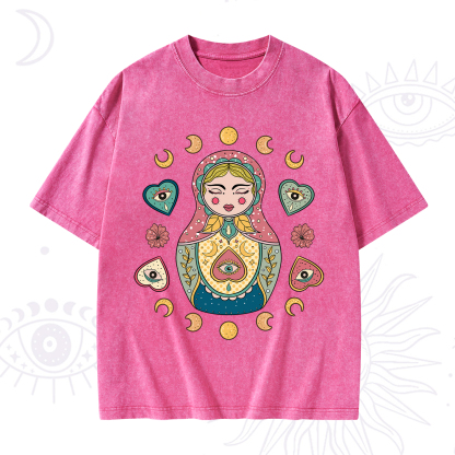 Purplehecate Nesting Doll Washed T-Shirt