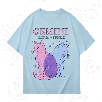 Purplehecate Gemini Zodiac Cats T-Shirt