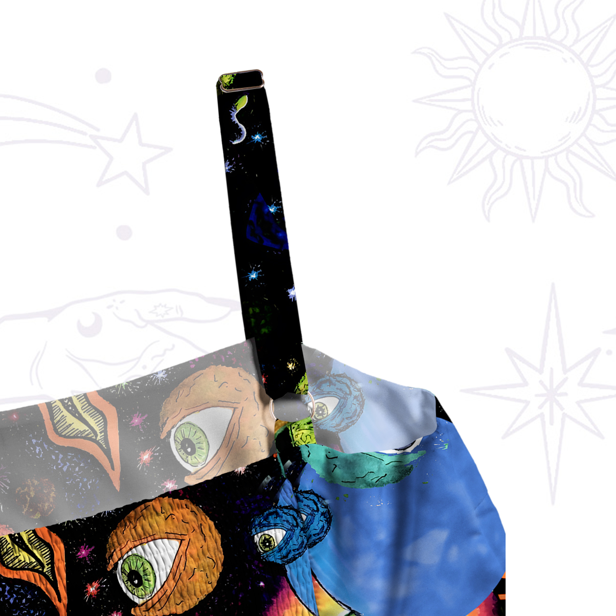 Purplehecate Inner Vision Wide Straps Maxi Dress