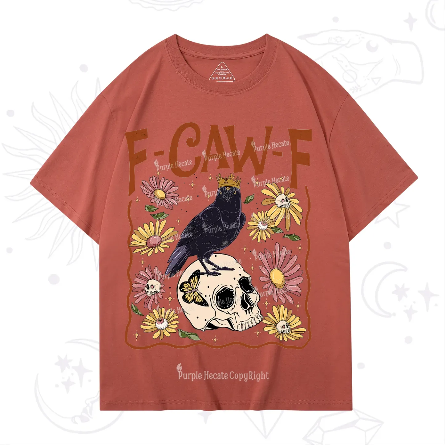 Purplehecate Funny F-Caw-F Crow T-Shirt