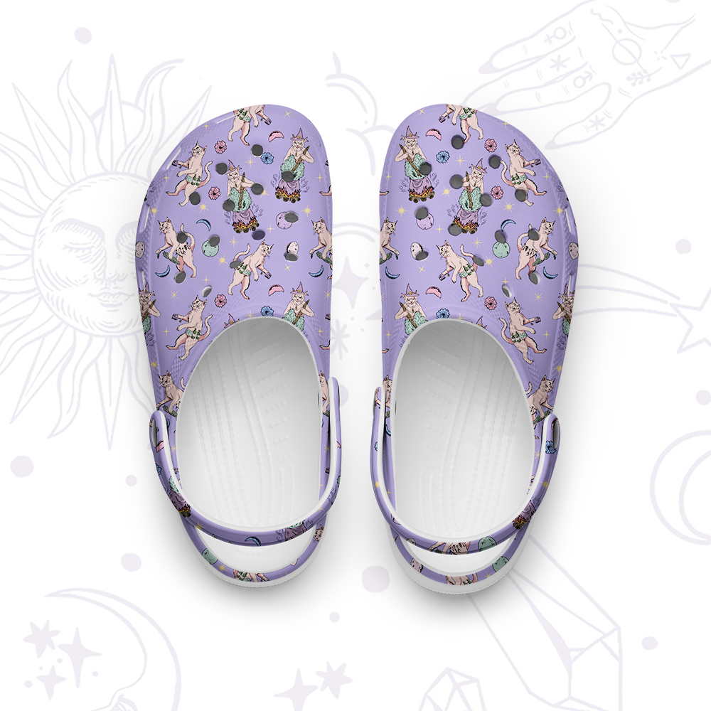 Purplehecate Cat Coven Rubber Clogs