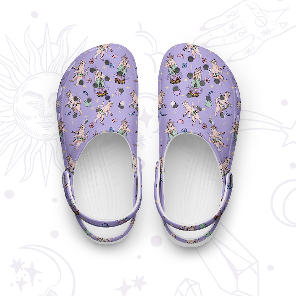 Purplehecate Cat Coven Rubber Clogs
