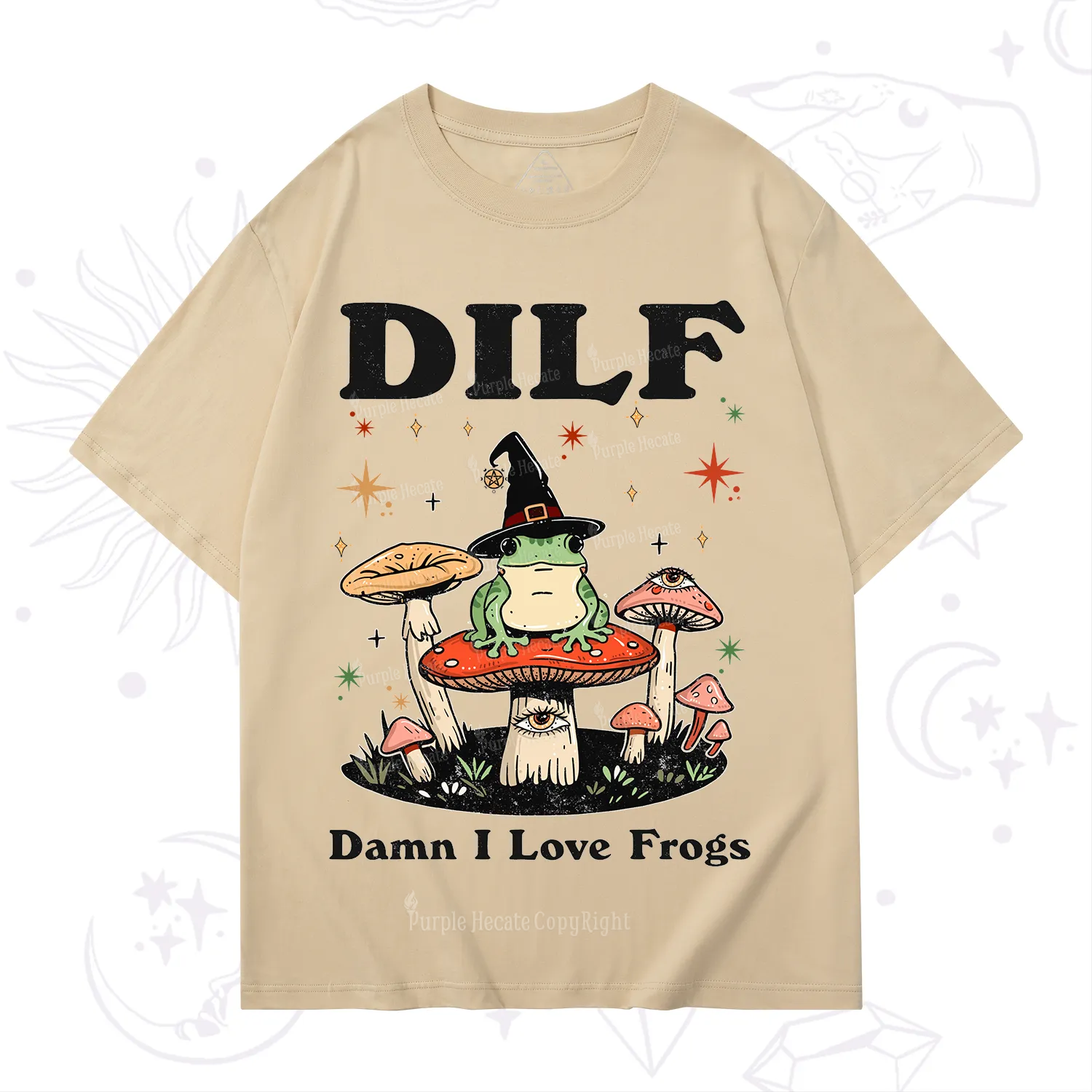 Purplehecate Dilf Damn I Love Frogs T-Shirt