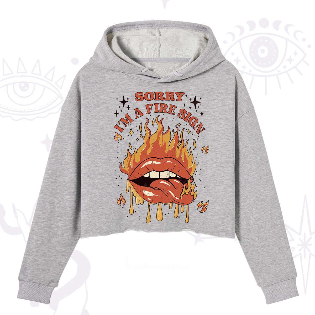 Purplehecate Sorry I'm A Fire Sign Crop Hoodie