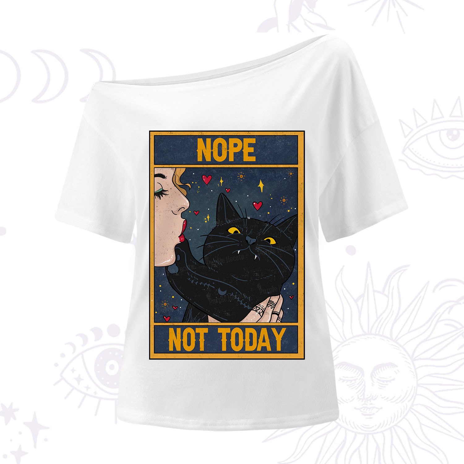 Purplehecate The Nope Not Today Tarot One Shoulder T-Shirt