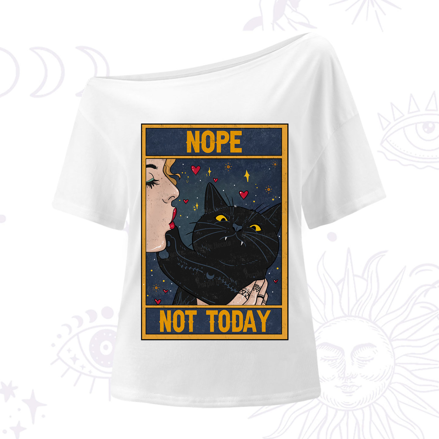 Purplehecate The Nope Not Today Tarot One Shoulder T-Shirt