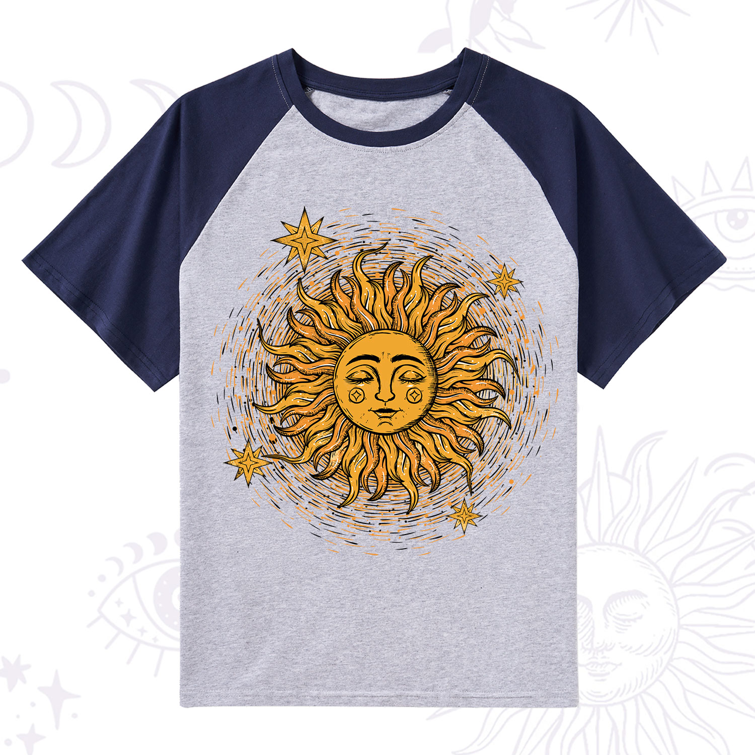 [Copy]Purplehecate The Reader Tarot Raglan Short Sleeve T‑Shirt