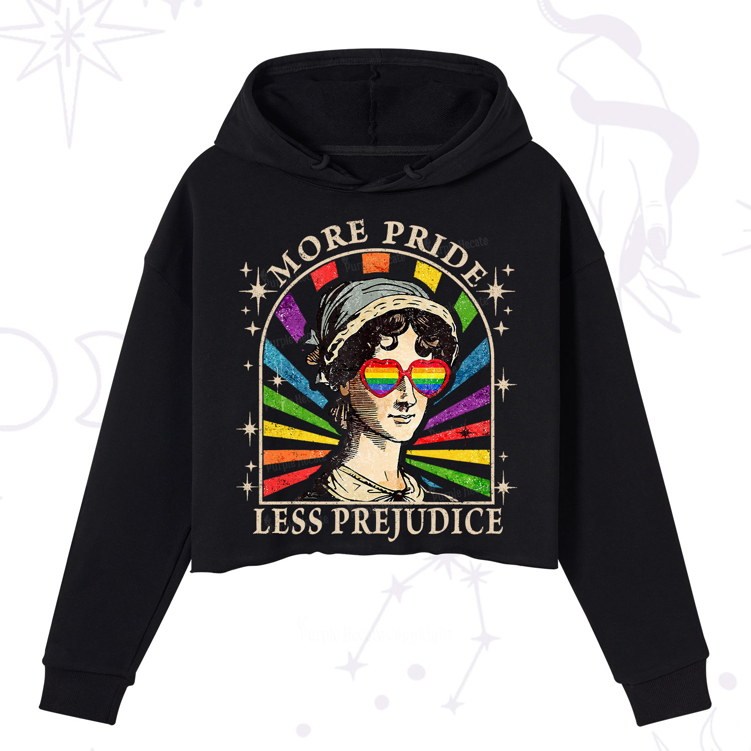 Purplehecate More Pride Less Prejudice Crop Hoodie
