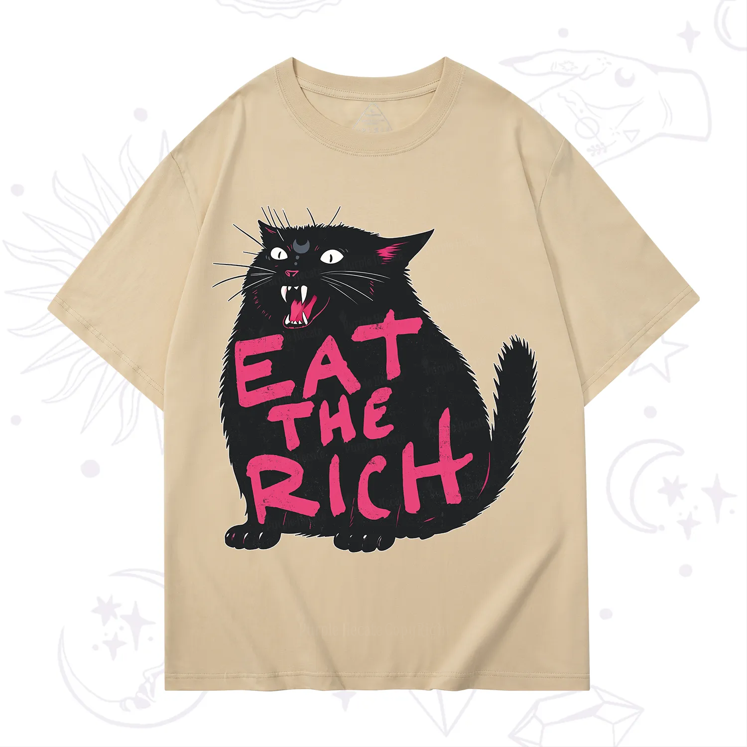 Purplehecate Eat The Rich Cat T-Shirt