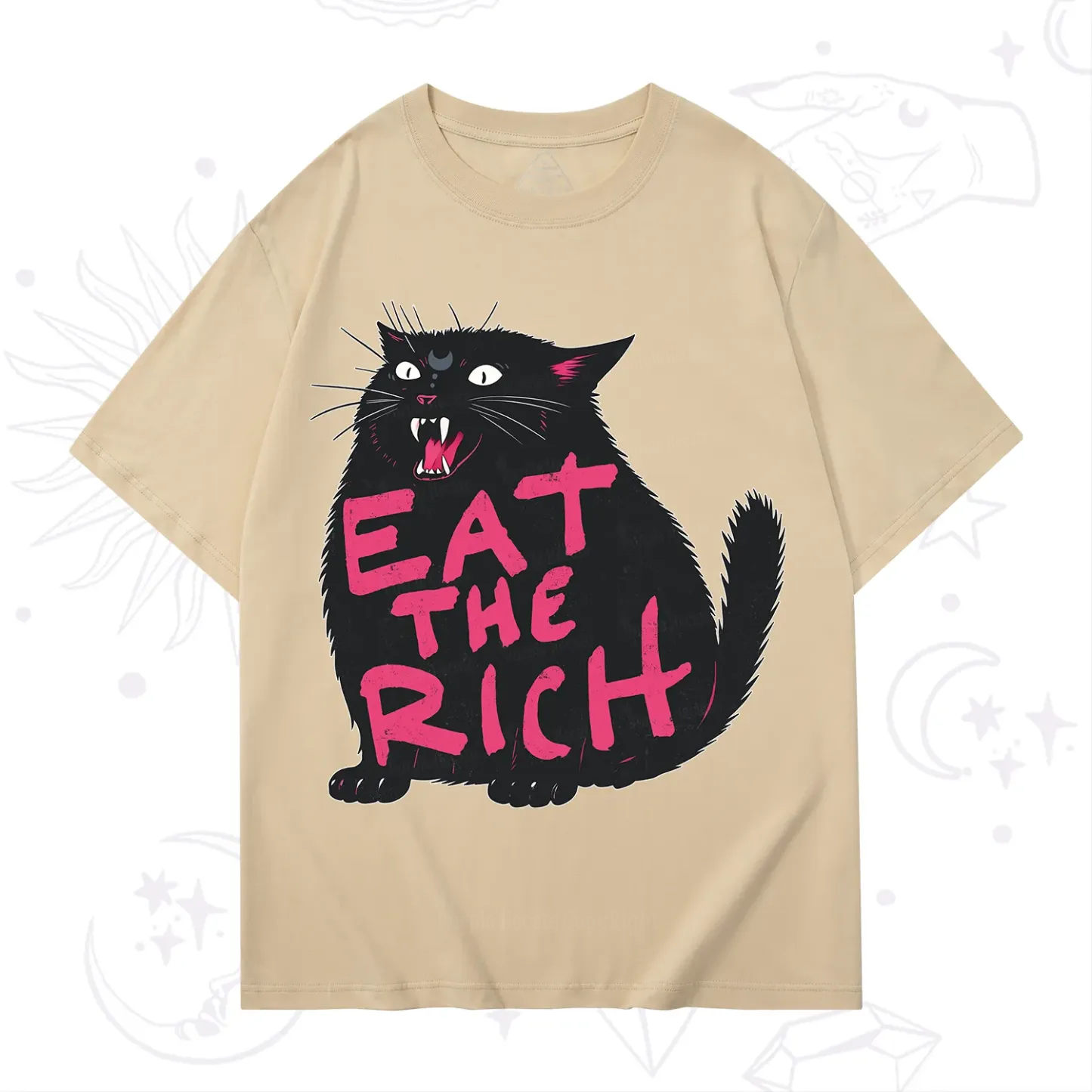 Purplehecate Eat The Rich Cat T-Shirt