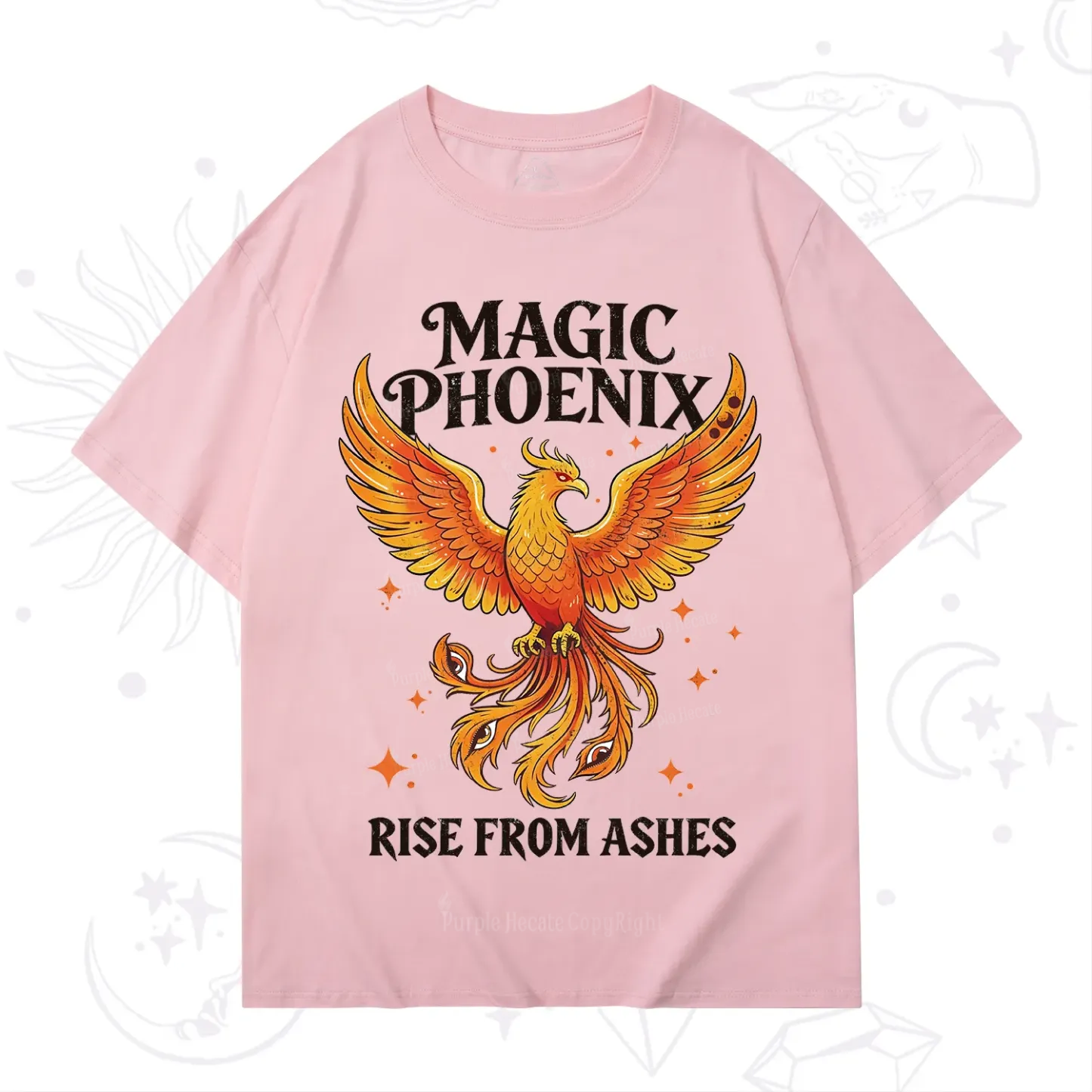 Purplehecate Magic Phoenix Rise From Ashes T-Shirt