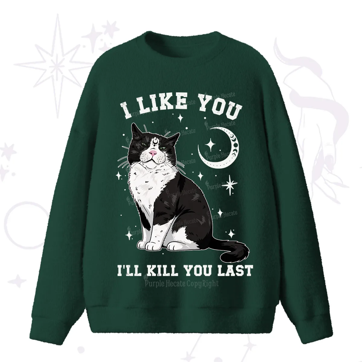 Purplehecate I Like You I'll Kill You Last Fuzzy Ugly Sweater