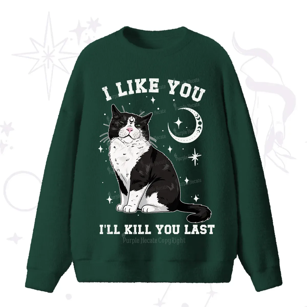 Purplehecate I Like You I'll Kill You Last Fuzzy Ugly Sweater