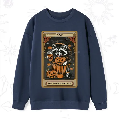 Purplehecate The Spooky Raccoon Tarot Halloween Sweatshirt