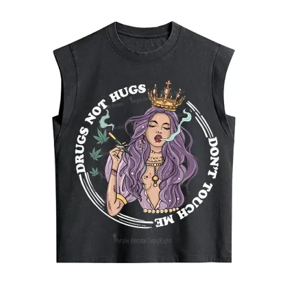 Purplehecate Weed Be Sarcastic Vintage Washed Tank