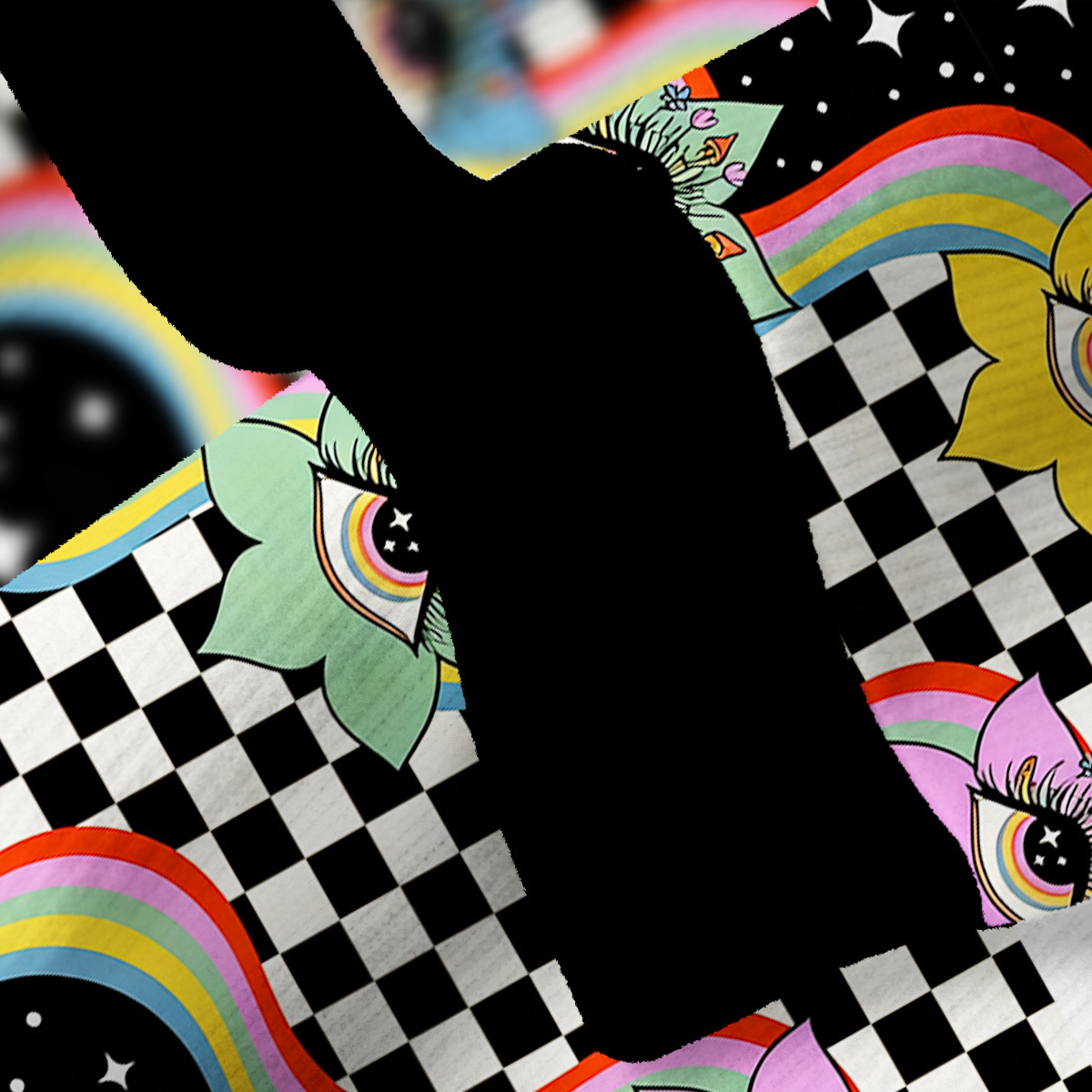 Purplehecate Enchanted Eye Blossom Fuzzy Ugly Christmas Sweatshirt