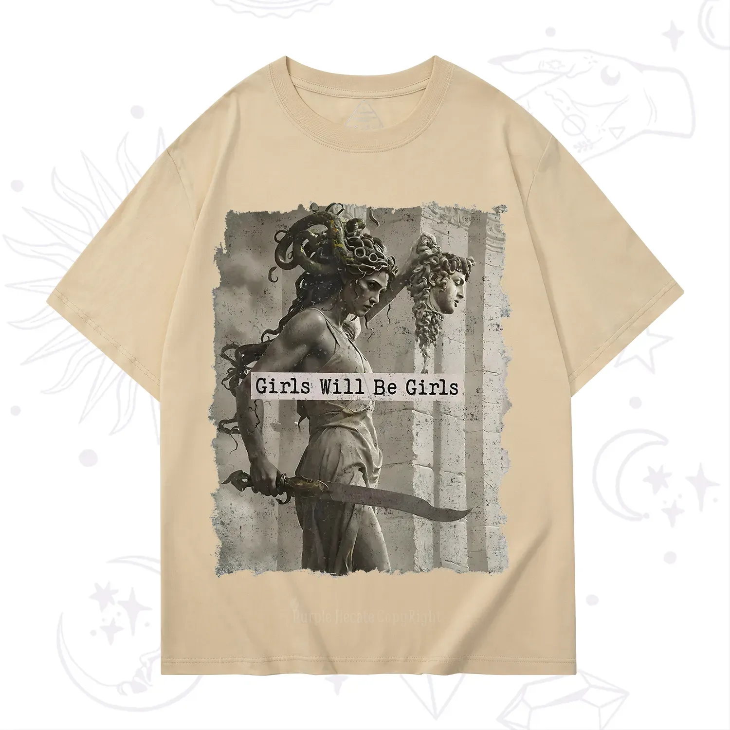 Purplehecate Medusa Girls Will Be Girls T-Shirt