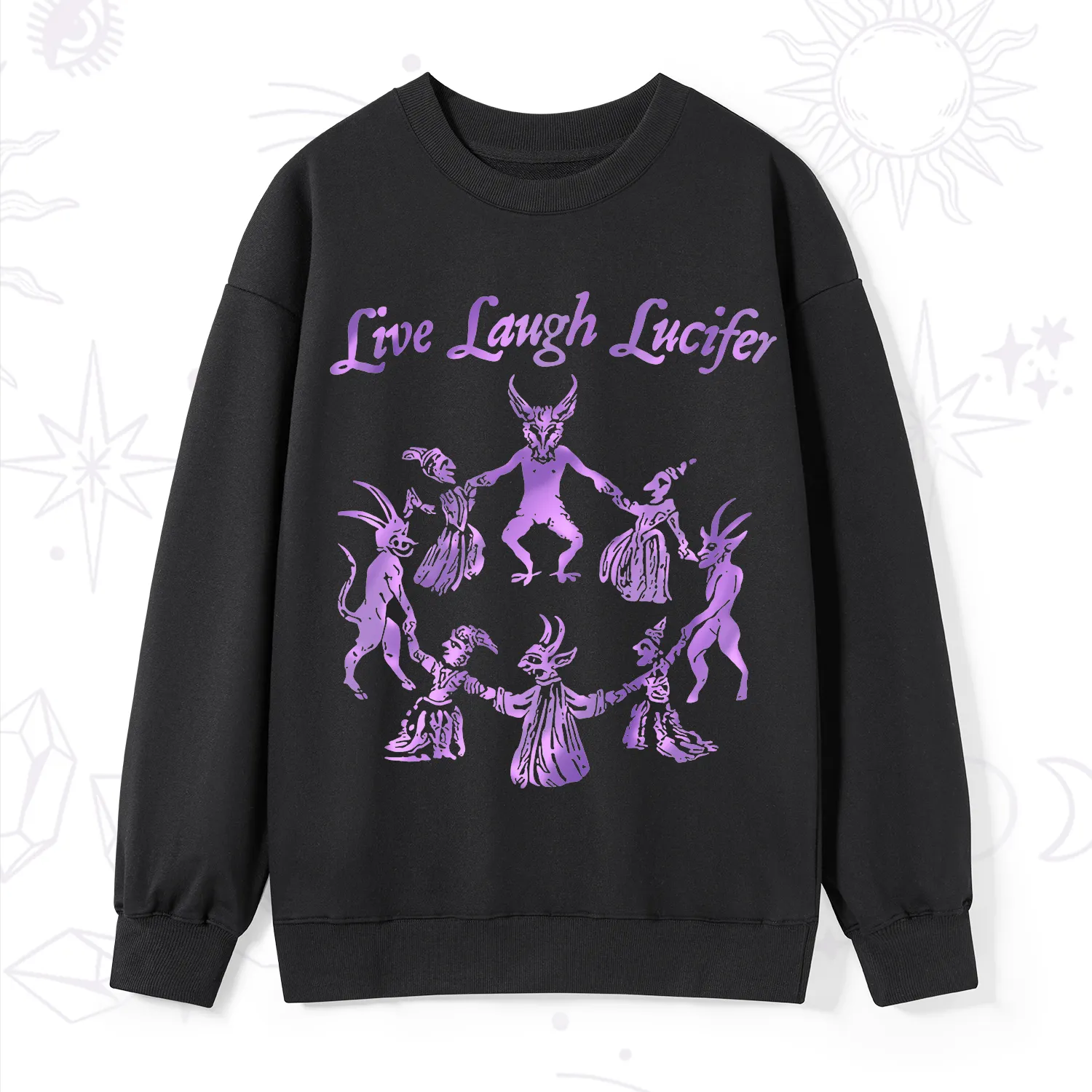 Purplehecate Live Laugh Lucifer Satanic Sweatshirt