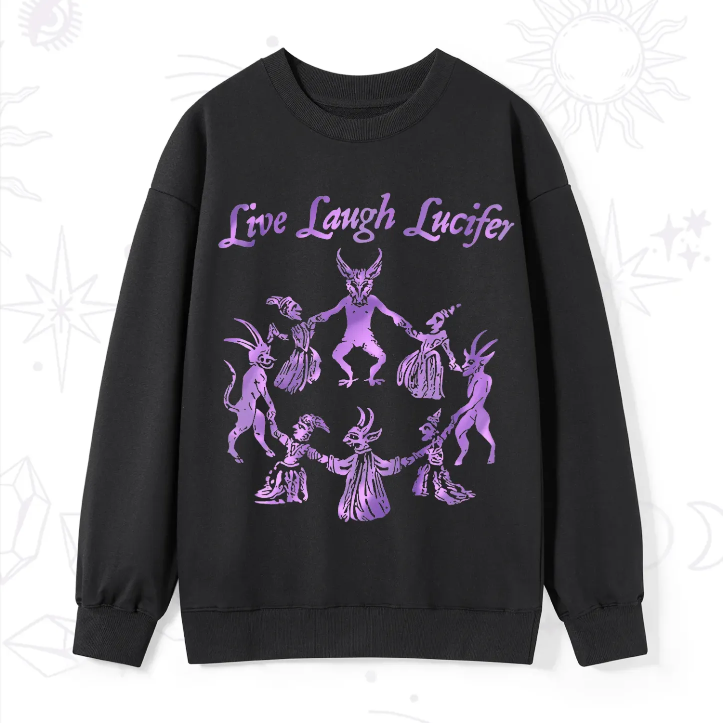 Purplehecate Live Laugh Lucifer Satanic Sweatshirt