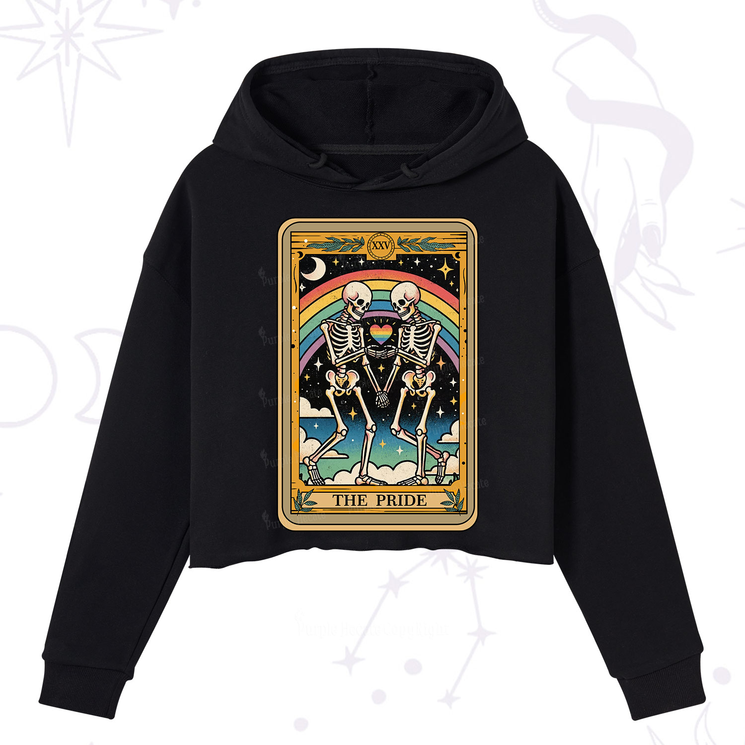 Purplehecate The Pride Tarot Crop Hoodie