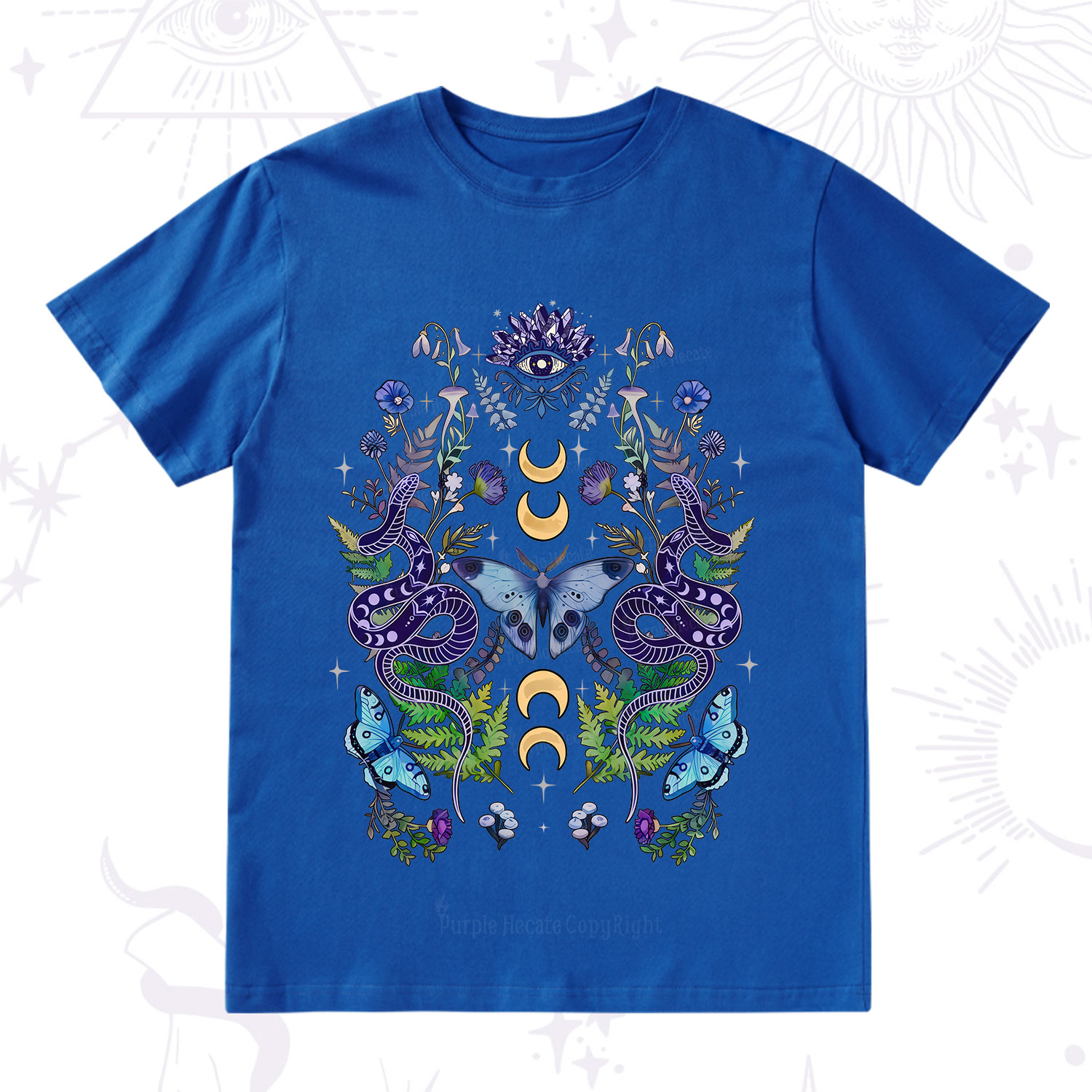 Purplehecate Moon Moth Witchery T-Shirt
