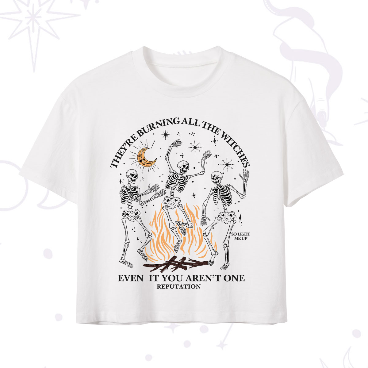 Purplehecate They're Burning All The Witches Even If You Aren't One Crop T-Shirt