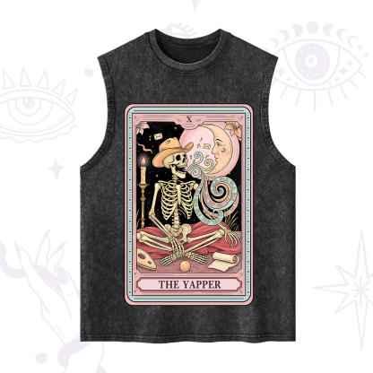 Purplehecate The Skeleton Yapper Tarot Washed Tank