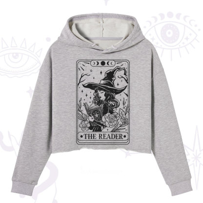Purplehecate The Witch Reader Tarot Crop Hoodie