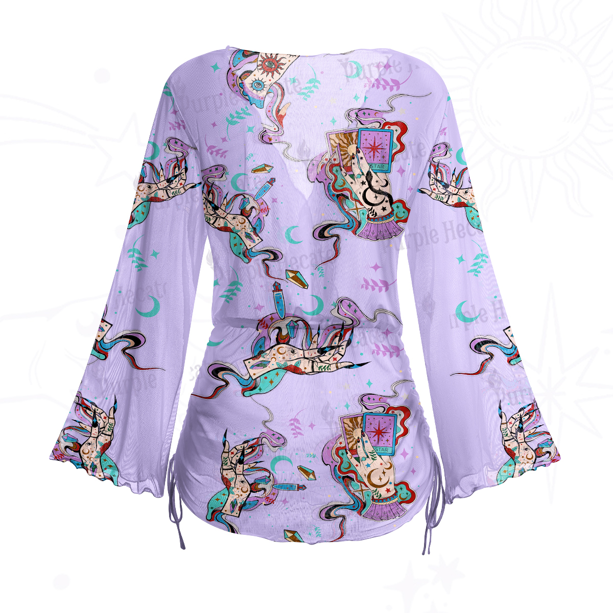 Purplehecate Astrological Secrets Mesh Cover Up Dress