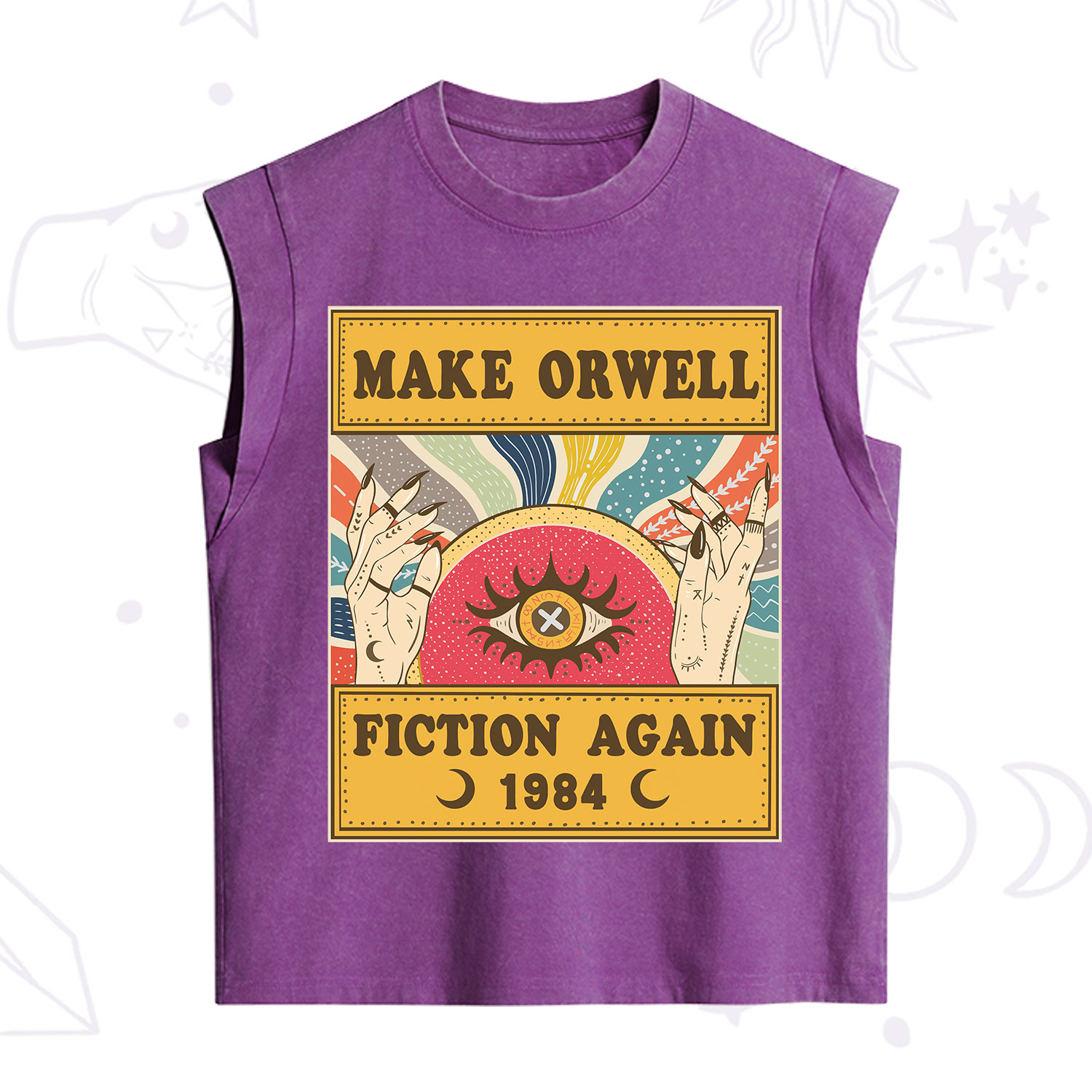 Purplehecate Make 1984 Fiction Again Vintage Washed Tank