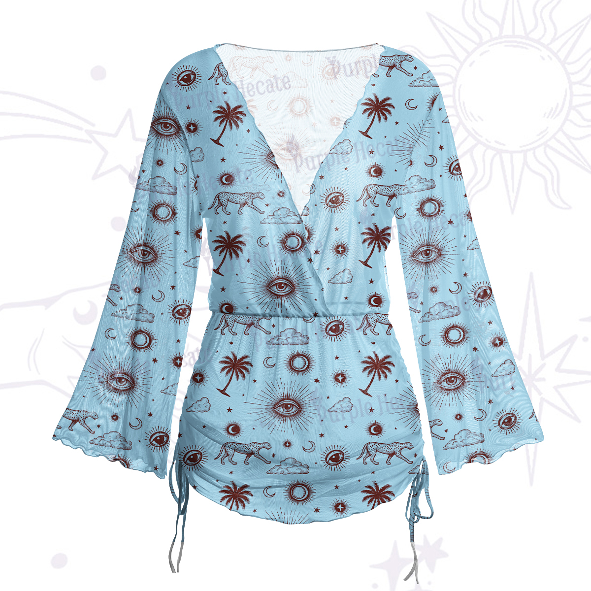 Purplehecate Eye of the Universe Mesh Cover Up Dress