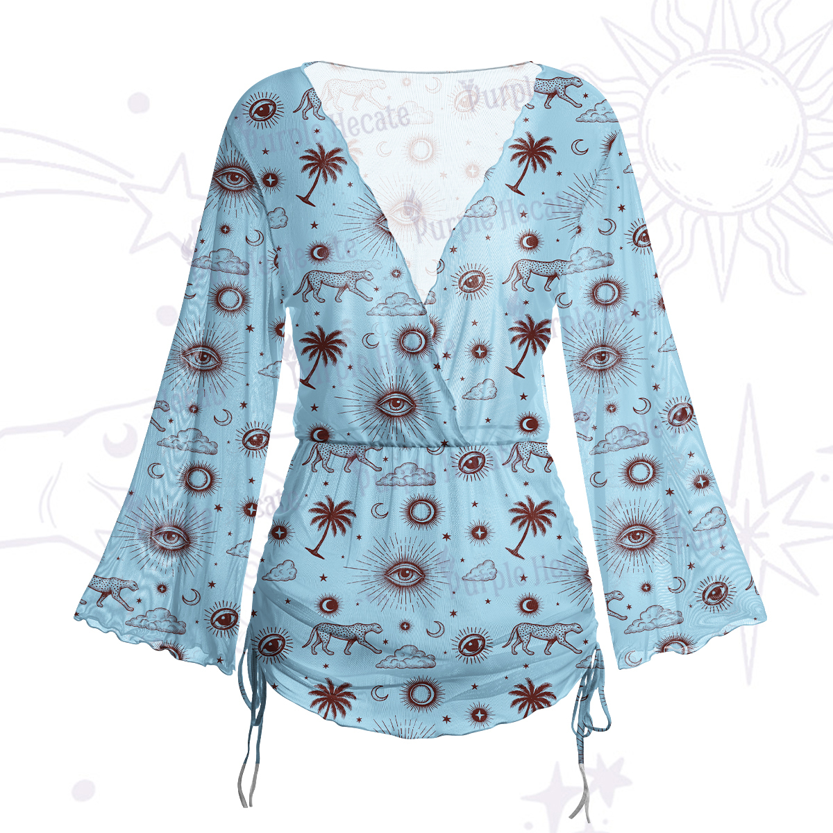 Purplehecate Rose Skull Maxi Tank Beachwear Dress