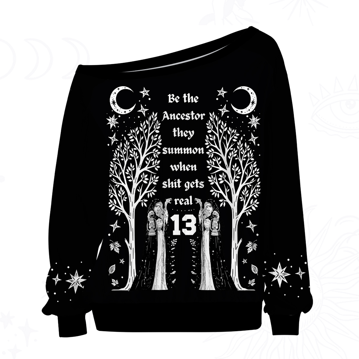 Purplehecate Be The Ancestor They Summon When Shit Gets Real Off The Shoulder Graphic Jersey